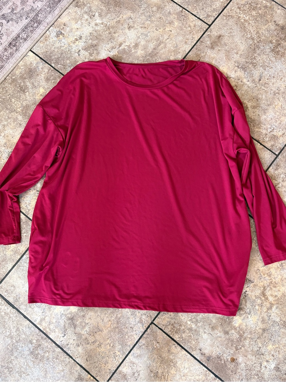NWOT SHEIN Women’s Size 3X Berry Red Shirt with Pockets